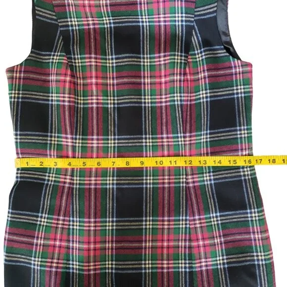 Pendleton Sheath Lined Plaid Dress 6 Wool Plaid Classic Style Like New Condition - Picture 9 of 11